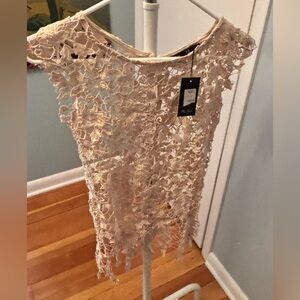 Elegant Crochet Lace Blouse in Cream